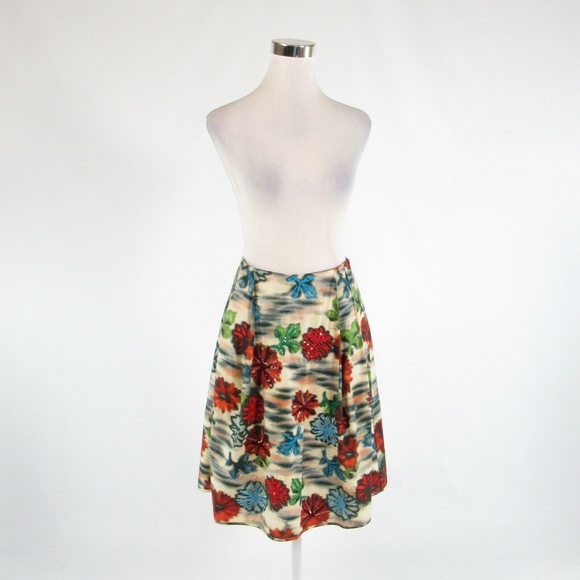 White red MALIPARMI pleated skirt IT40 6 - Picture 12 of 14